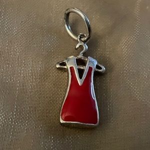 ❤️🌹❤️ Red Dress Enamel on hanger & Sterling Silver (925) charm
